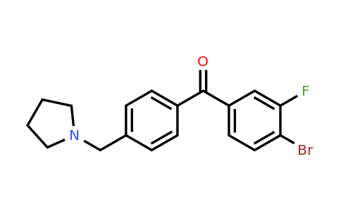 898776-55-1 | 4-Bromo-3-fluoro-4'-pyrrolidinomethyl benzophenone