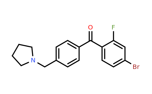 898776-71-1 | 4-Bromo-2-fluoro-4'-pyrrolidinomethyl benzophenone