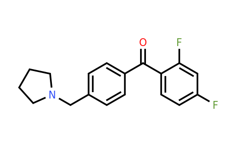 898776-89-1 | 2,4-Difluoro-4'-pyrrolidinomethyl benzophenone